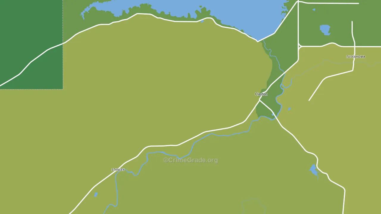 74536, OK Map of Vehicle Theft Rates