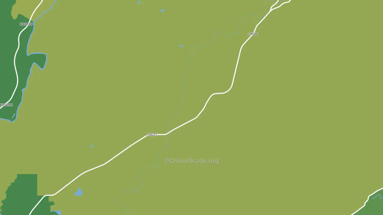 74543, OK Map of Vehicle Theft Rates