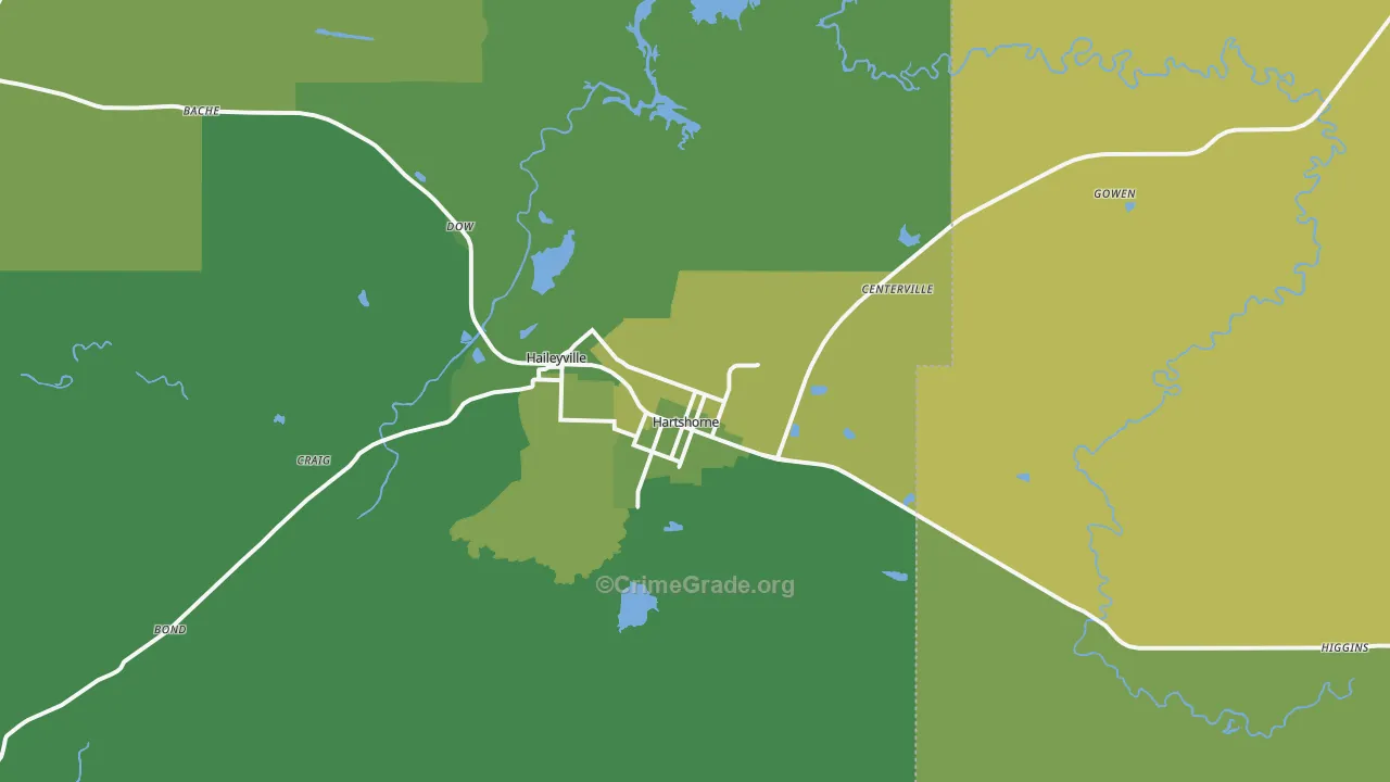 74547, OK Map of Vehicle Theft Rates