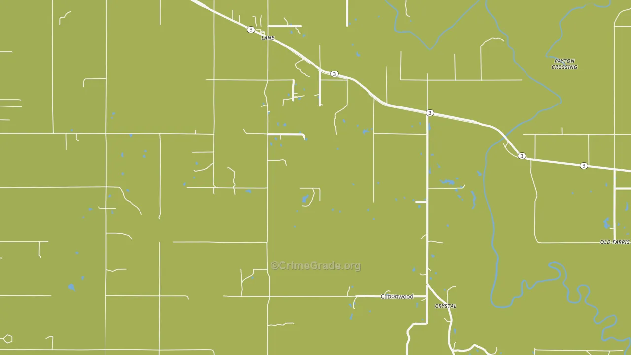74555, OK Map of Vehicle Theft Rates