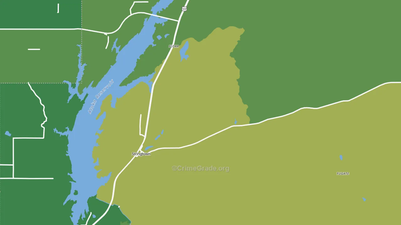 74569, OK Map of Vehicle Theft Rates