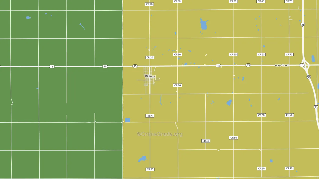 74630, OK Map of Vehicle Theft Rates