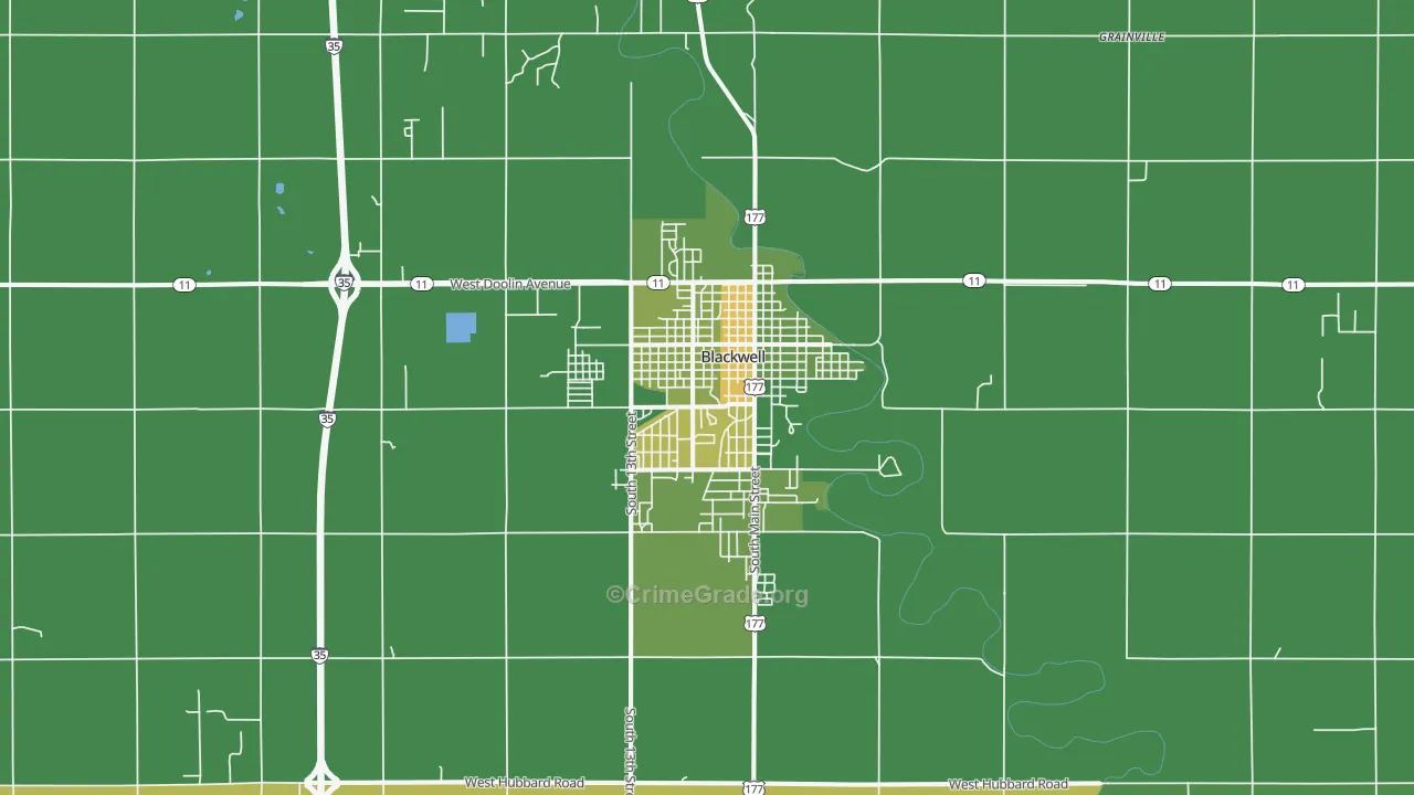 74631, OK Map of Vehicle Theft Rates