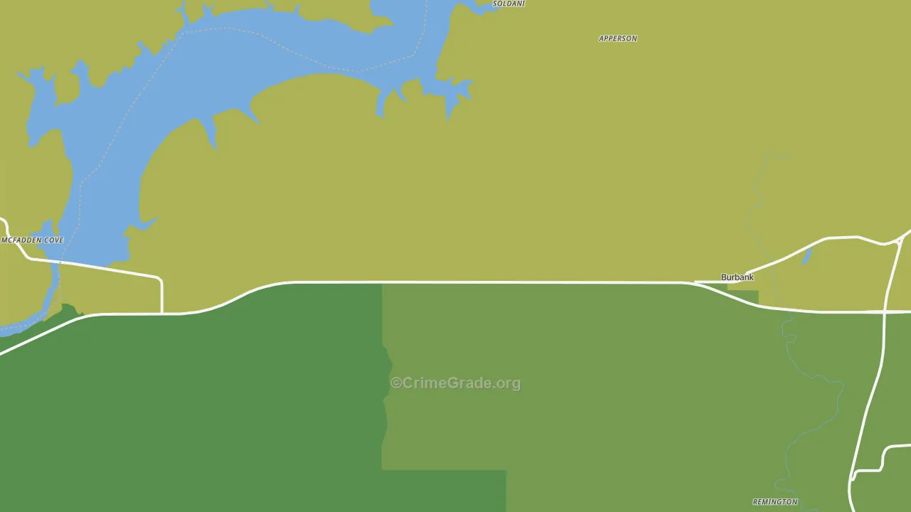 74633, OK Map of Vehicle Theft Rates