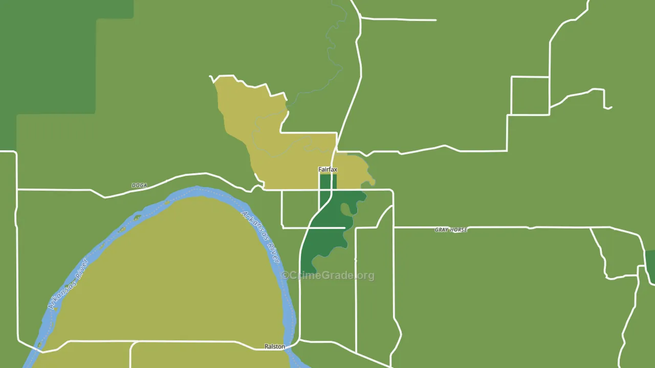 74637, OK Map of Vehicle Theft Rates