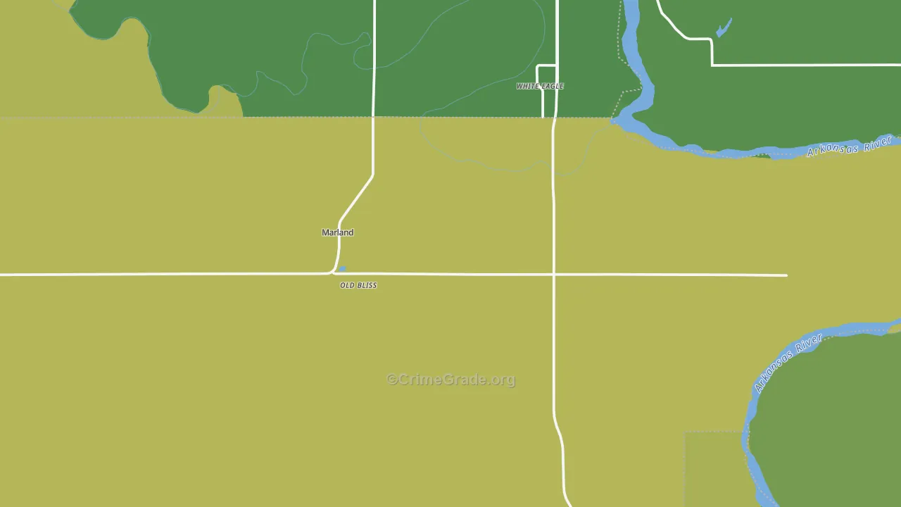74644, OK Map of Vehicle Theft Rates