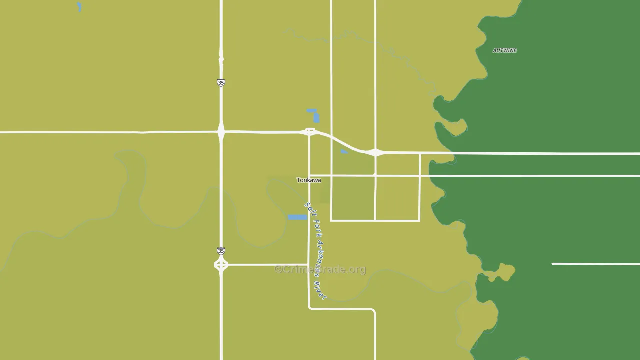 74653, OK Map of Vehicle Theft Rates