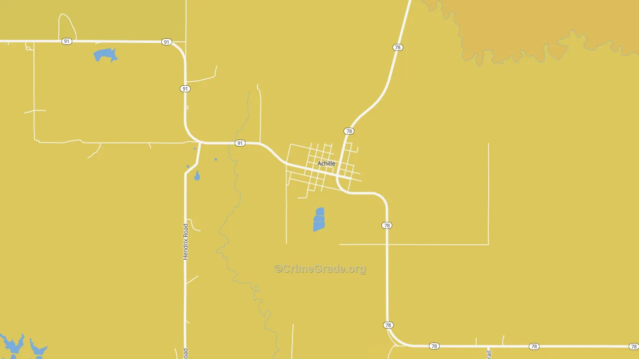 74720, OK Map of Vehicle Theft Rates