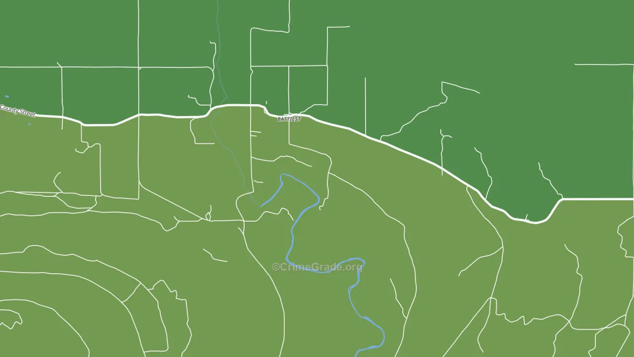 74722, OK Map of Vehicle Theft Rates