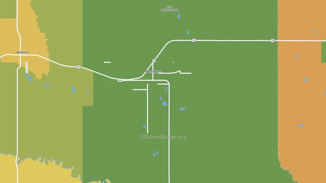 74723, OK Map of Vehicle Theft Rates