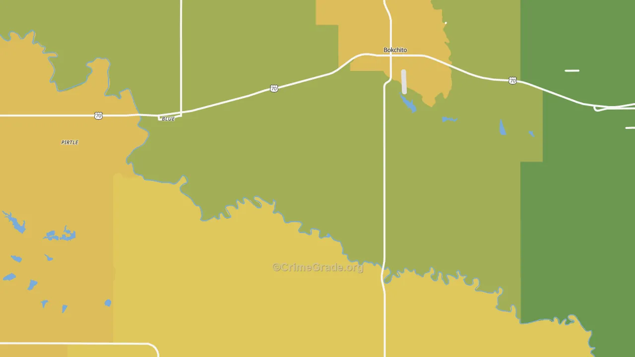 74726, OK Map of Vehicle Theft Rates