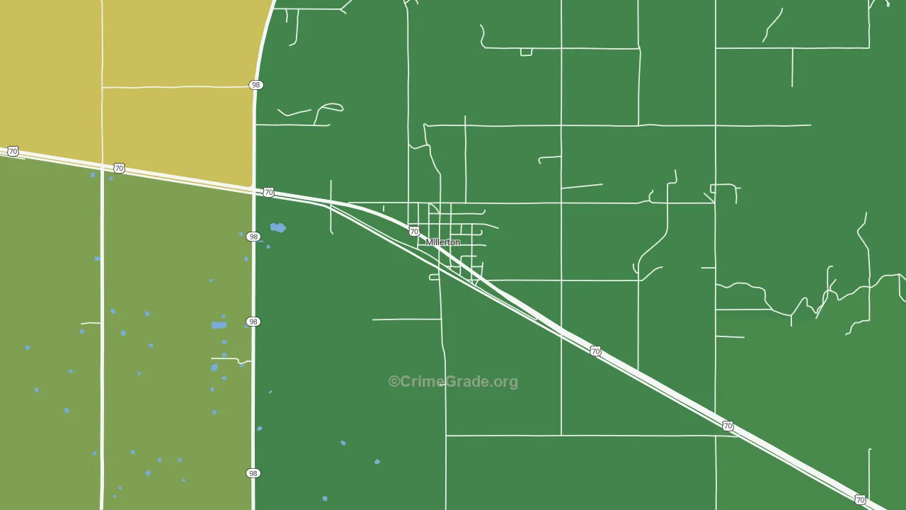 74750, OK Map of Vehicle Theft Rates