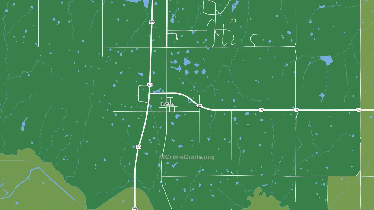 74830, OK Map of Vehicle Theft Rates