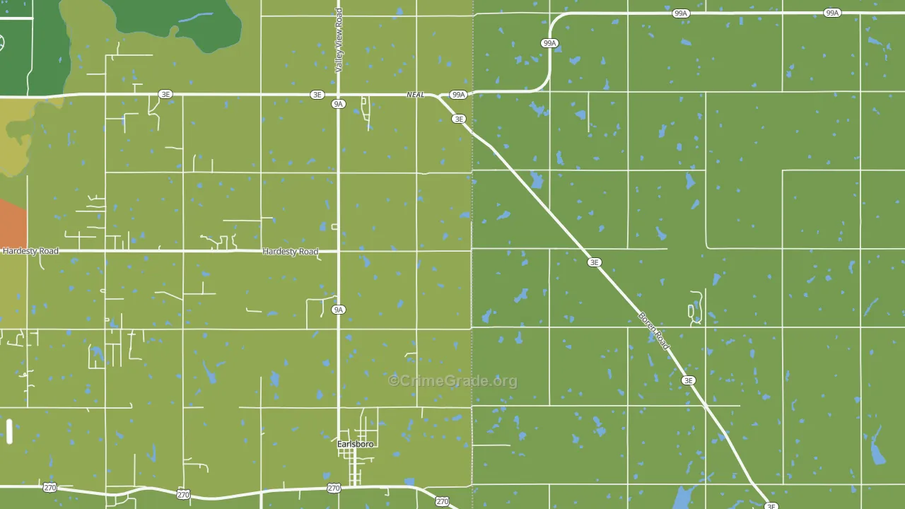 74840, OK Map of Vehicle Theft Rates