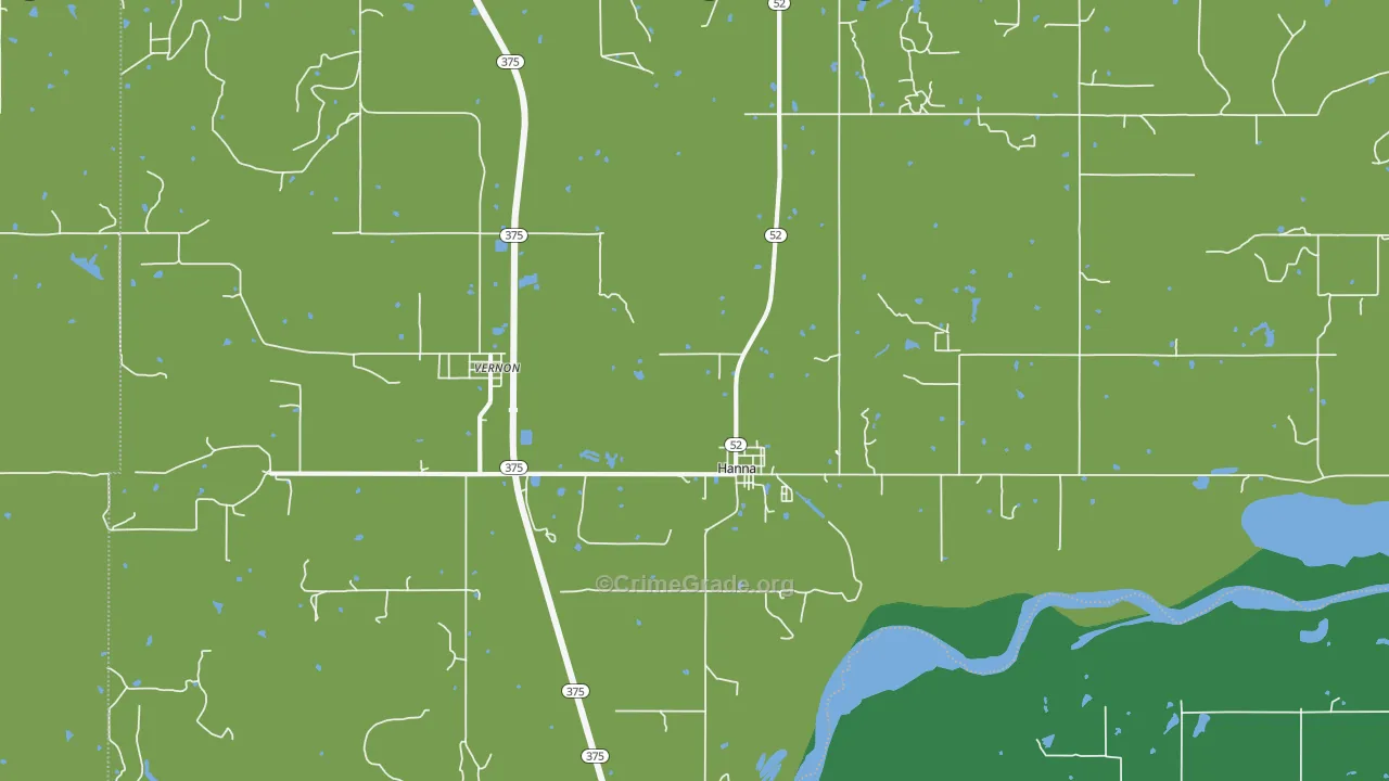 74845, OK Map of Vehicle Theft Rates