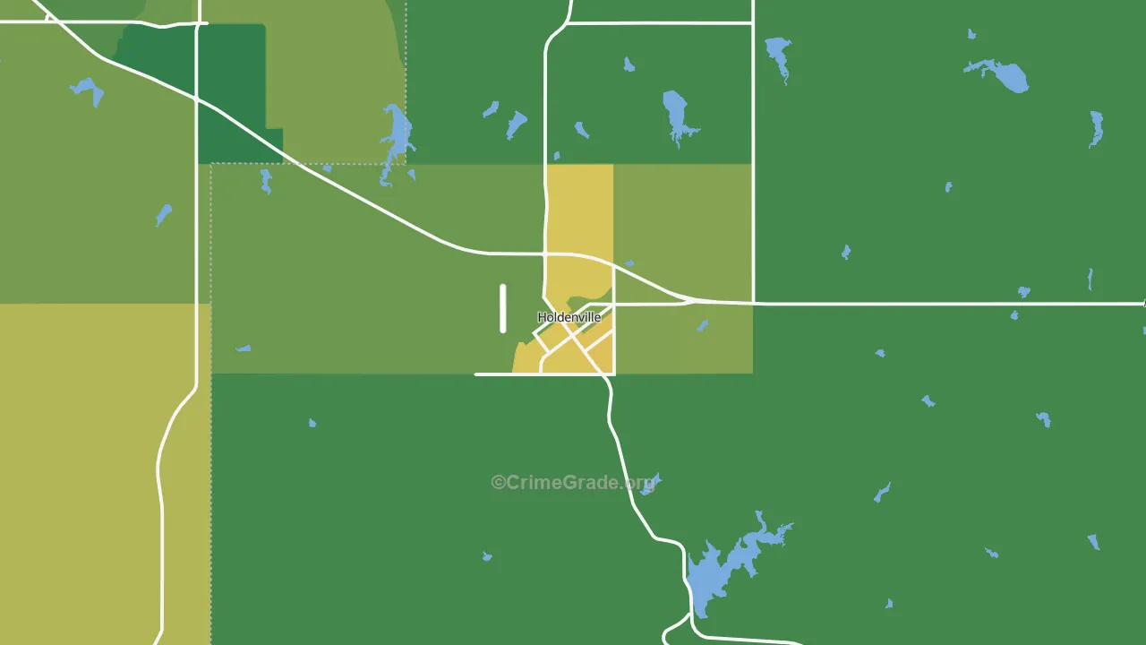 74848, OK Map of Vehicle Theft Rates