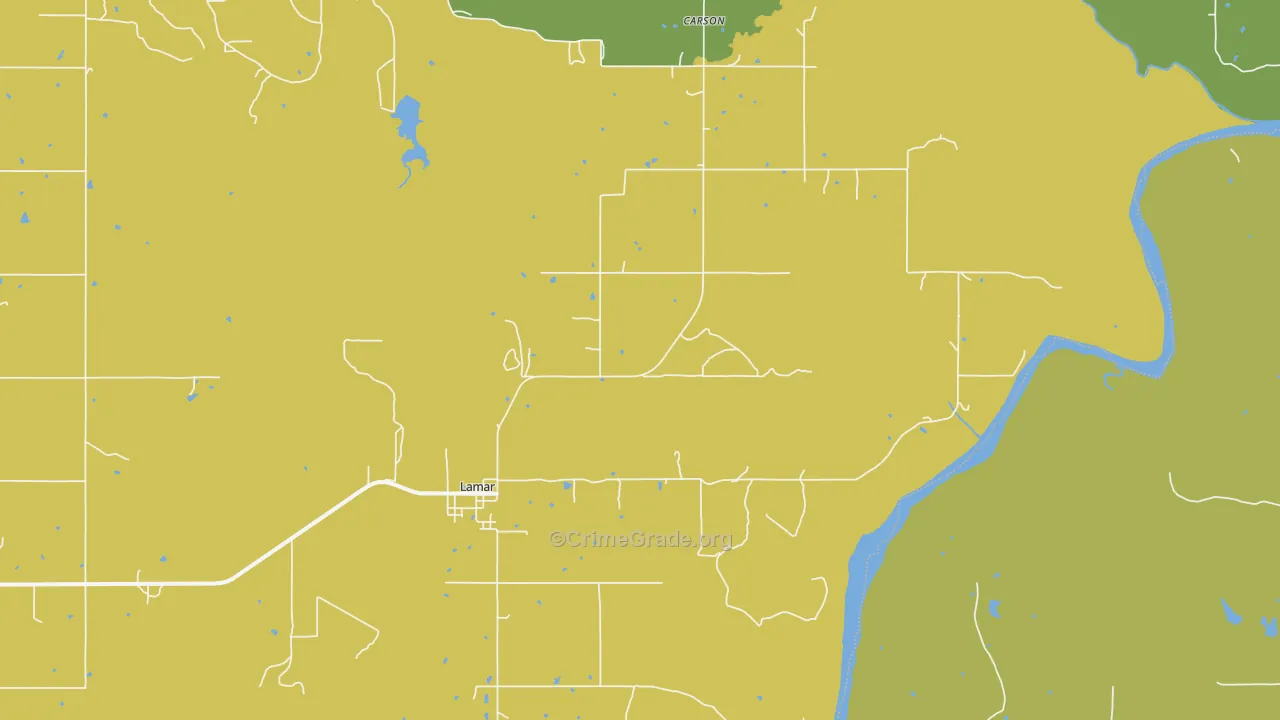 74850, OK Map of Vehicle Theft Rates