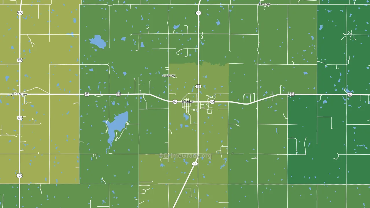 74855, OK Map of Vehicle Theft Rates