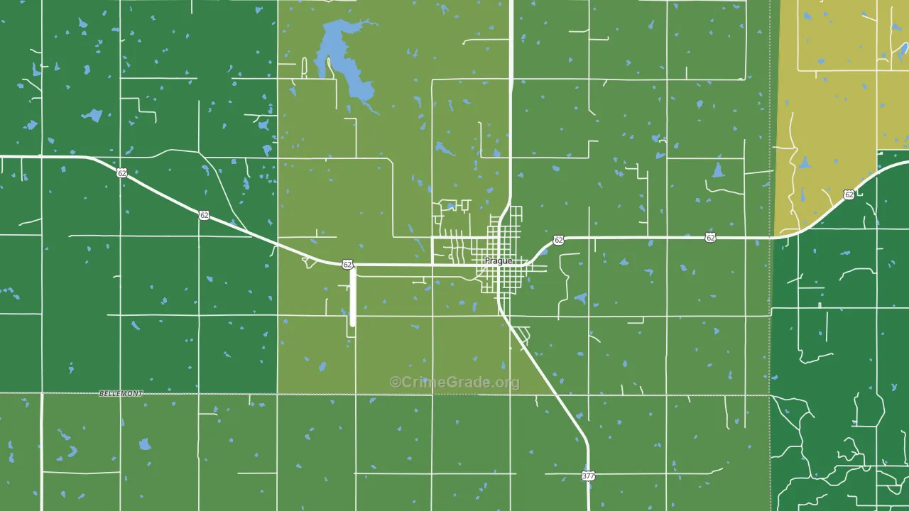 74864, OK Map of Vehicle Theft Rates