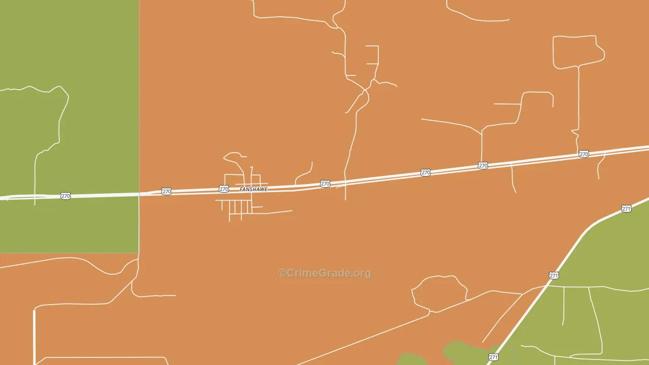 74935, OK Map of Vehicle Theft Rates