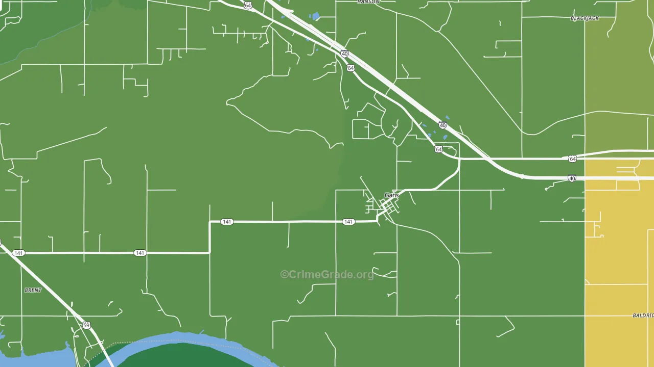 74936, OK Map of Vehicle Theft Rates