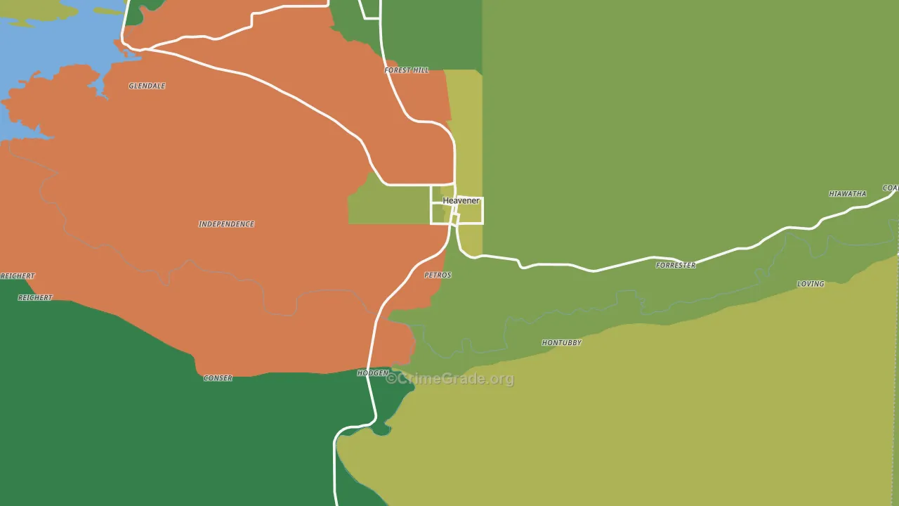 74937, OK Map of Vehicle Theft Rates