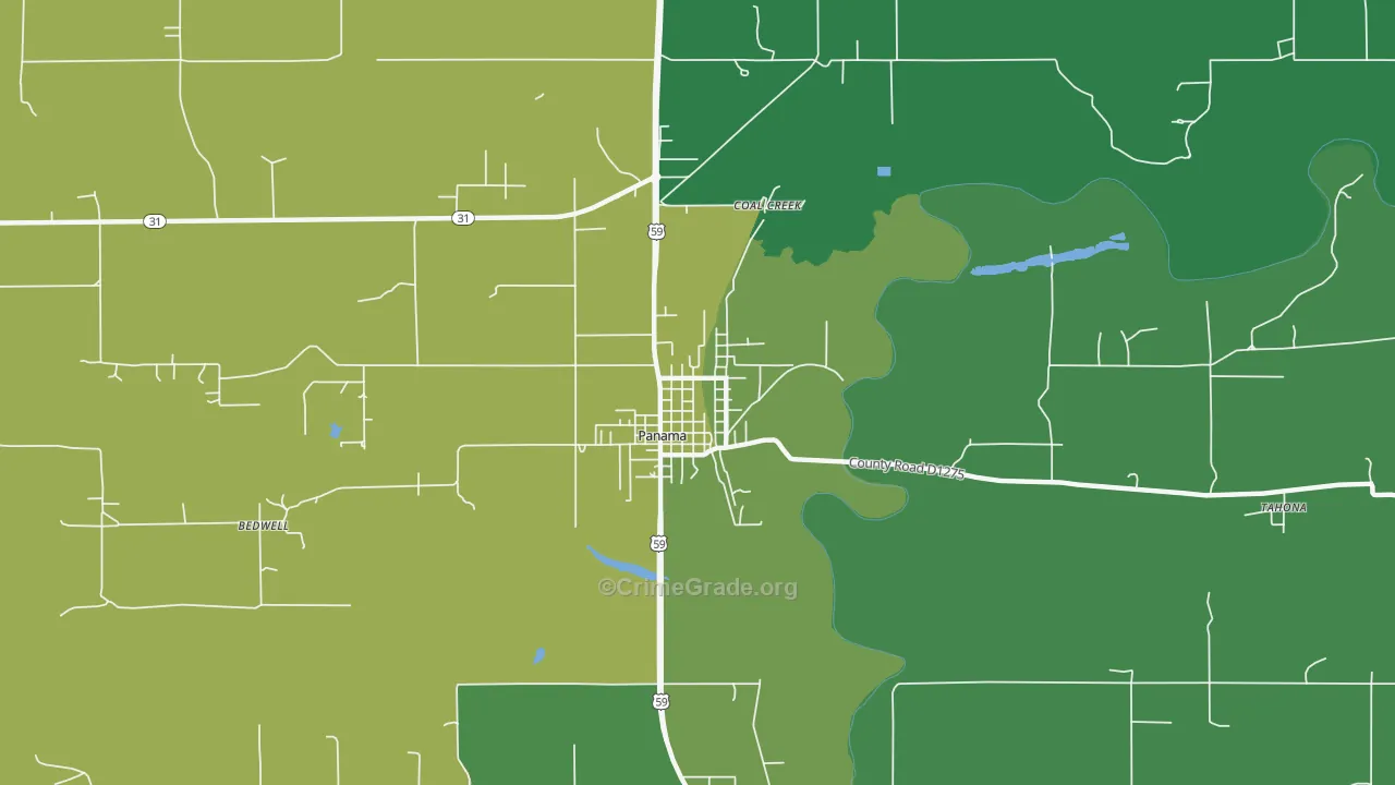 74951, OK Map of Vehicle Theft Rates
