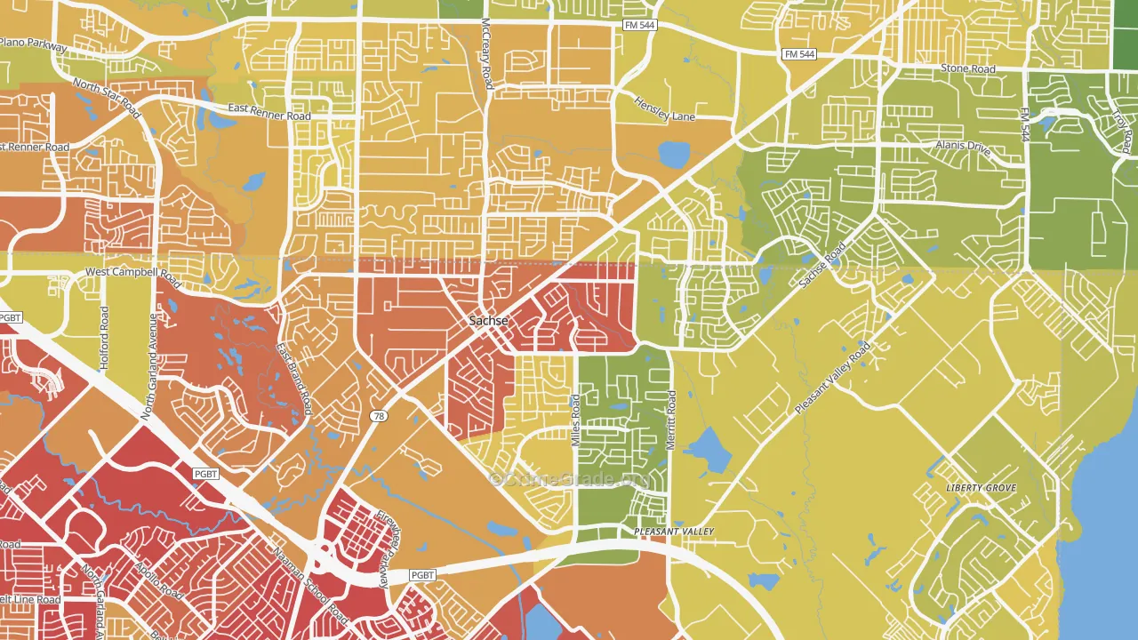 75048, TX Map of Vehicle Theft Rates