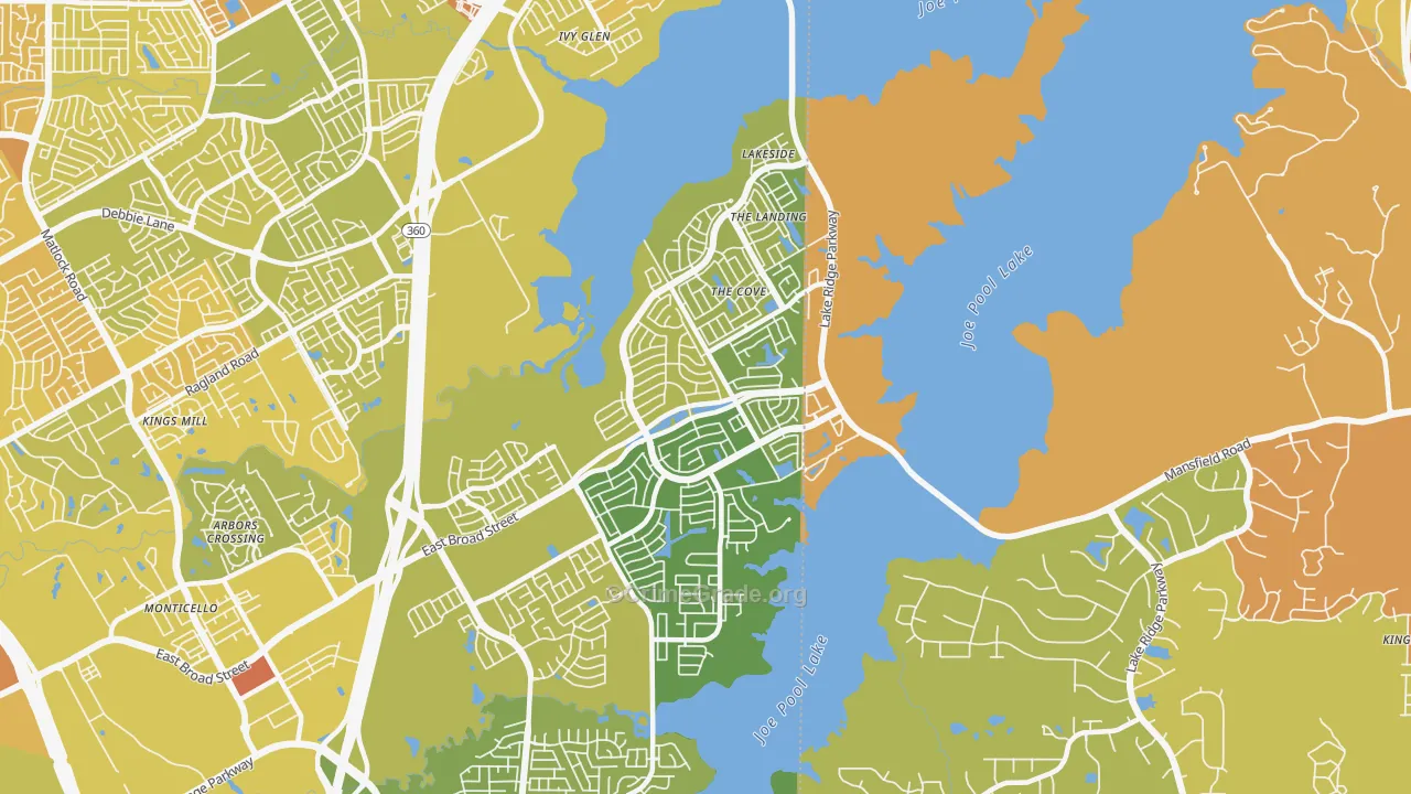 75054, TX Map of Vehicle Theft Rates