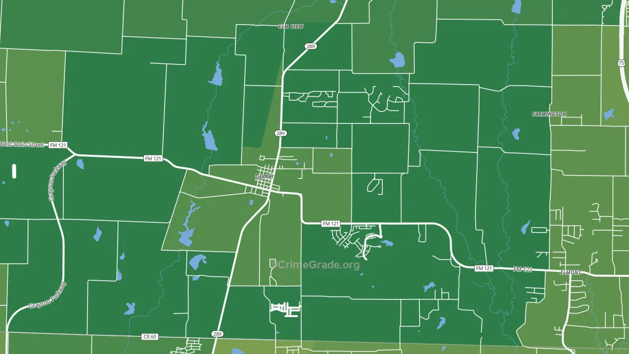 75058, TX Map of Vehicle Theft Rates