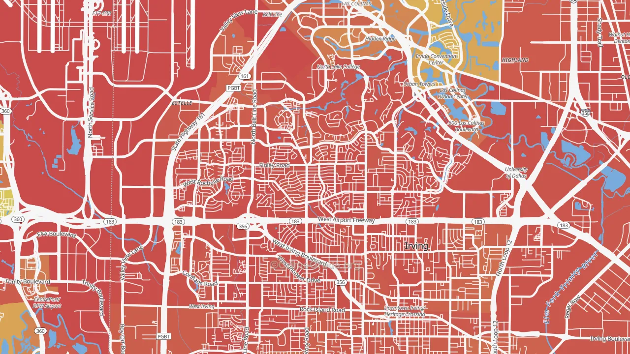 75062, TX Map of Vehicle Theft Rates