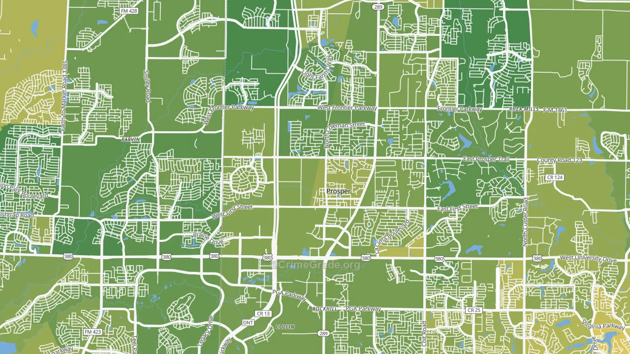 75078, TX Map of Vehicle Theft Rates