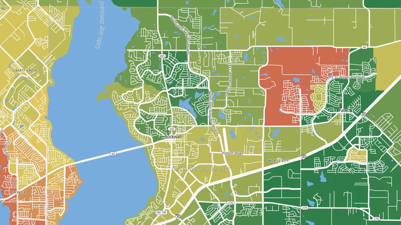75087, TX Map of Vehicle Theft Rates