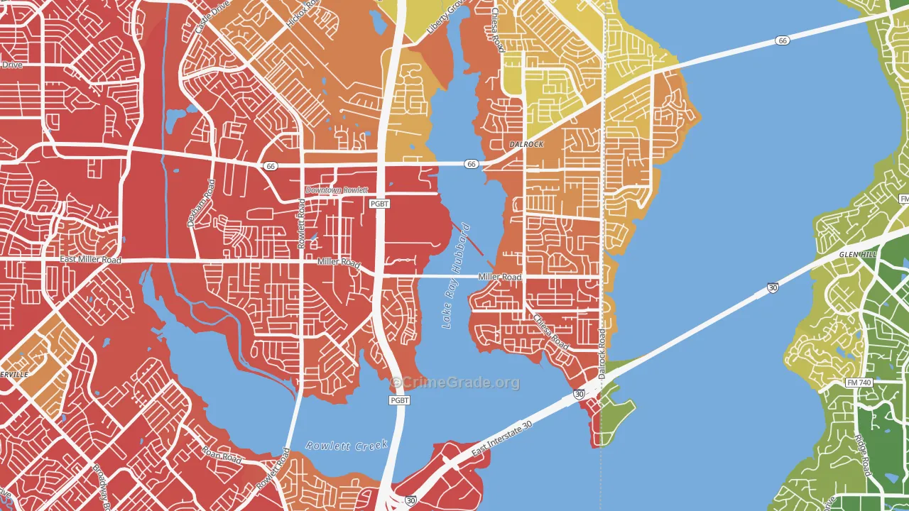 75088, TX Map of Vehicle Theft Rates