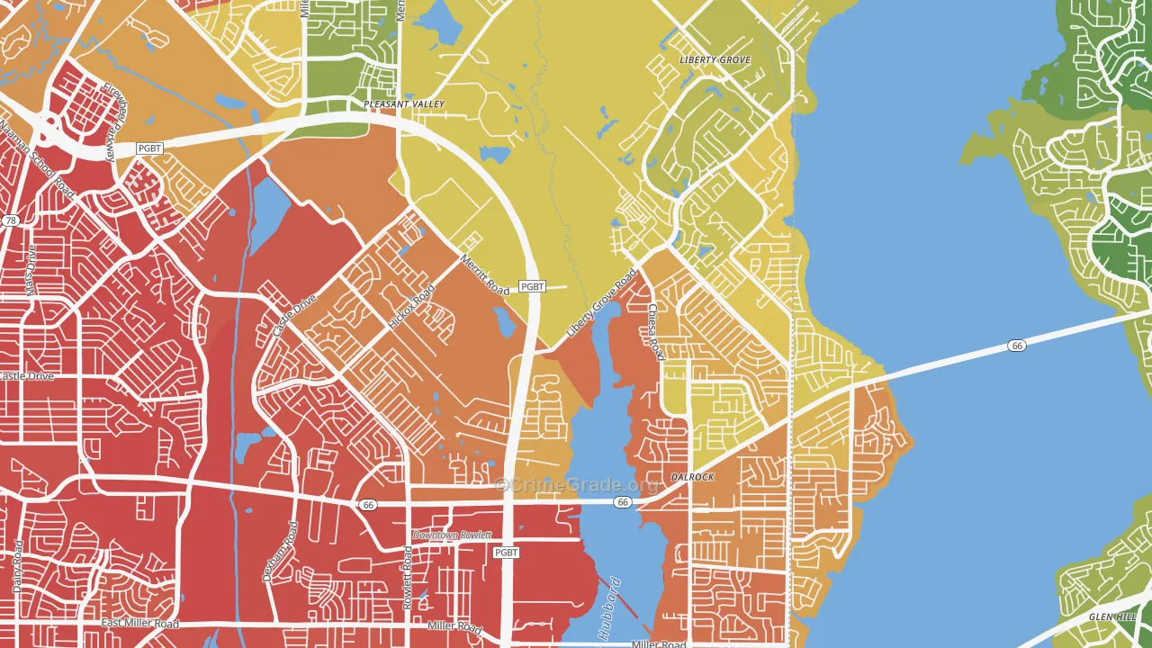 75089, TX Map of Vehicle Theft Rates