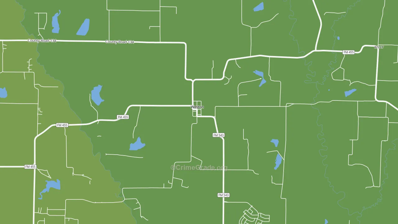 75097, TX Map of Vehicle Theft Rates
