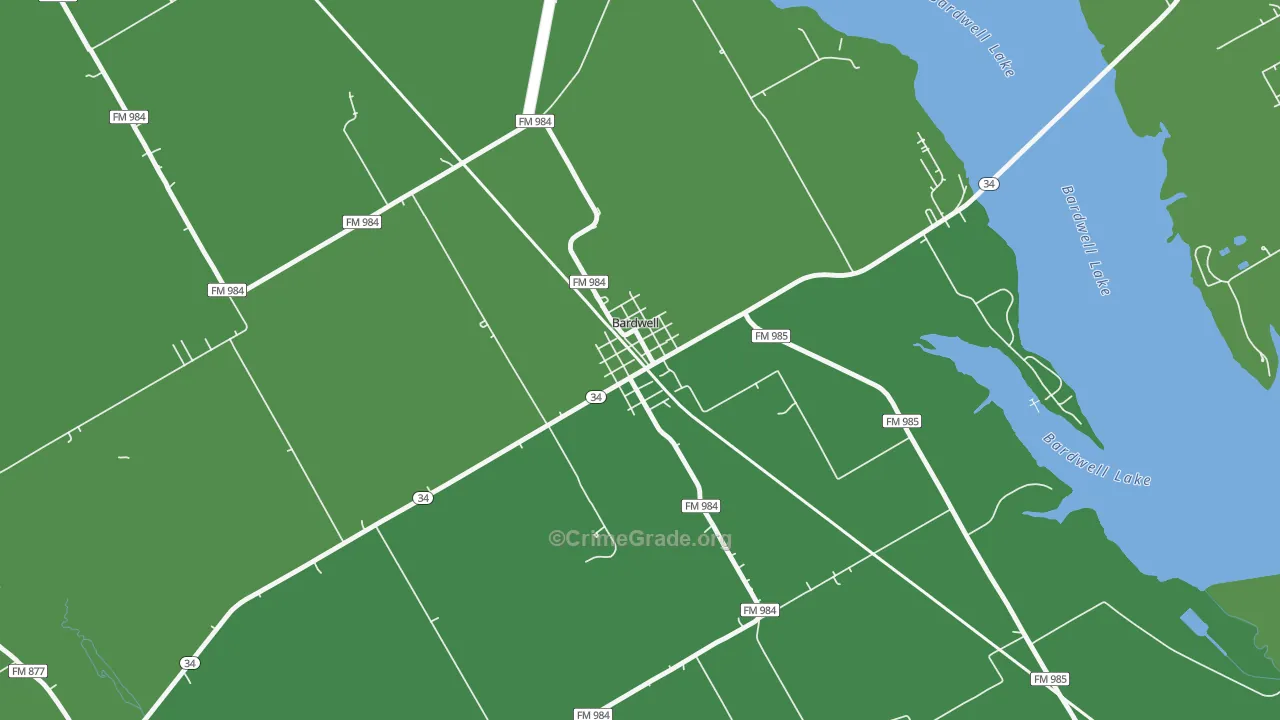 75101, TX Map of Vehicle Theft Rates