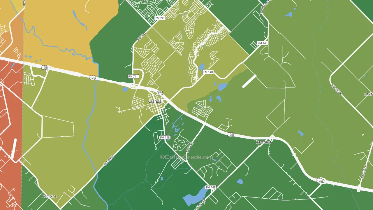 75114, TX Map of Vehicle Theft Rates