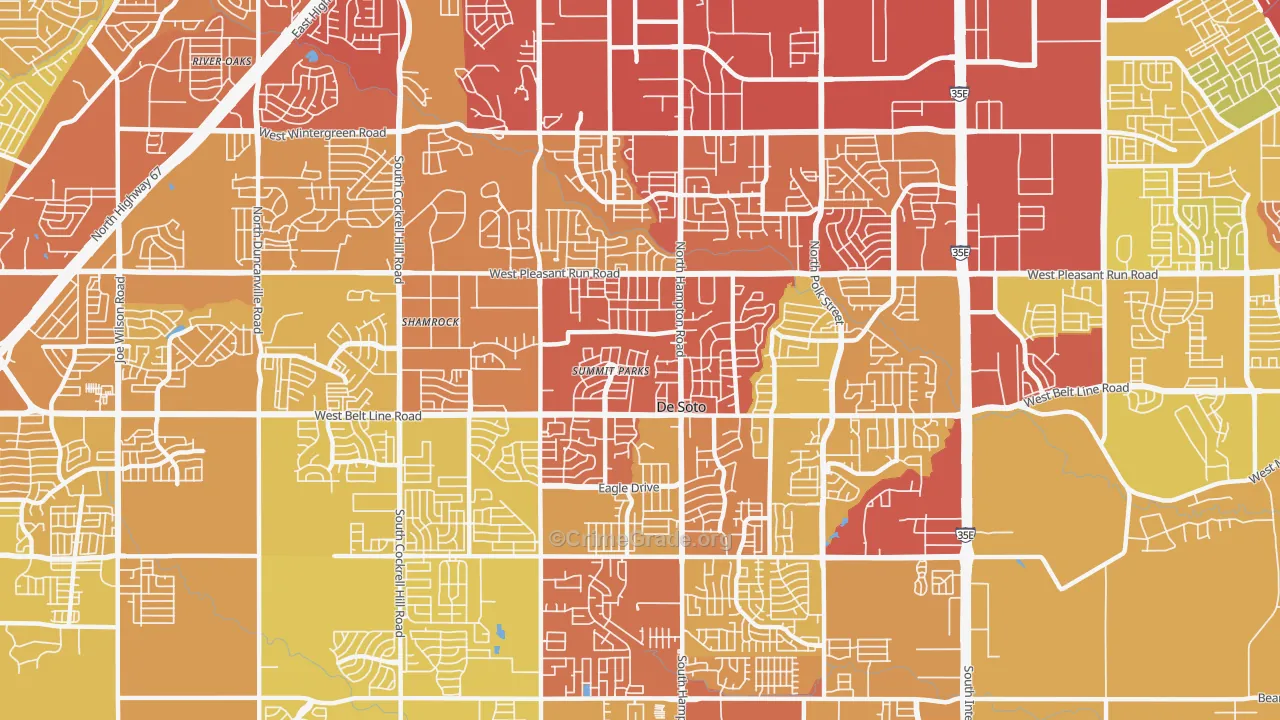 75115, TX Map of Vehicle Theft Rates