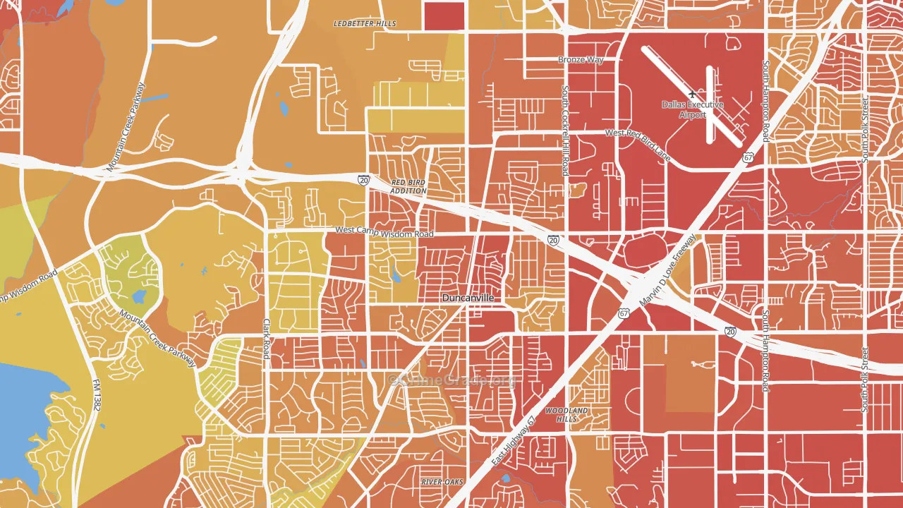 75116, TX Map of Vehicle Theft Rates