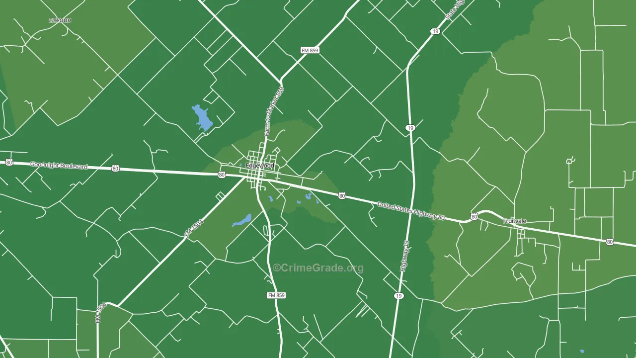 75117, TX Map of Vehicle Theft Rates
