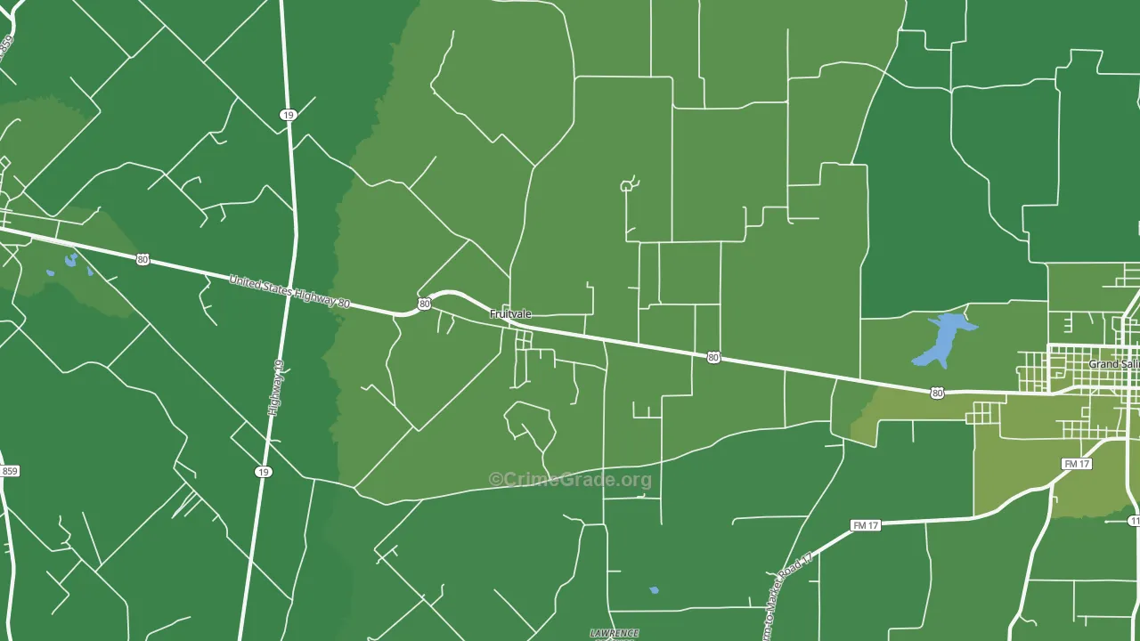 75127, TX Map of Vehicle Theft Rates