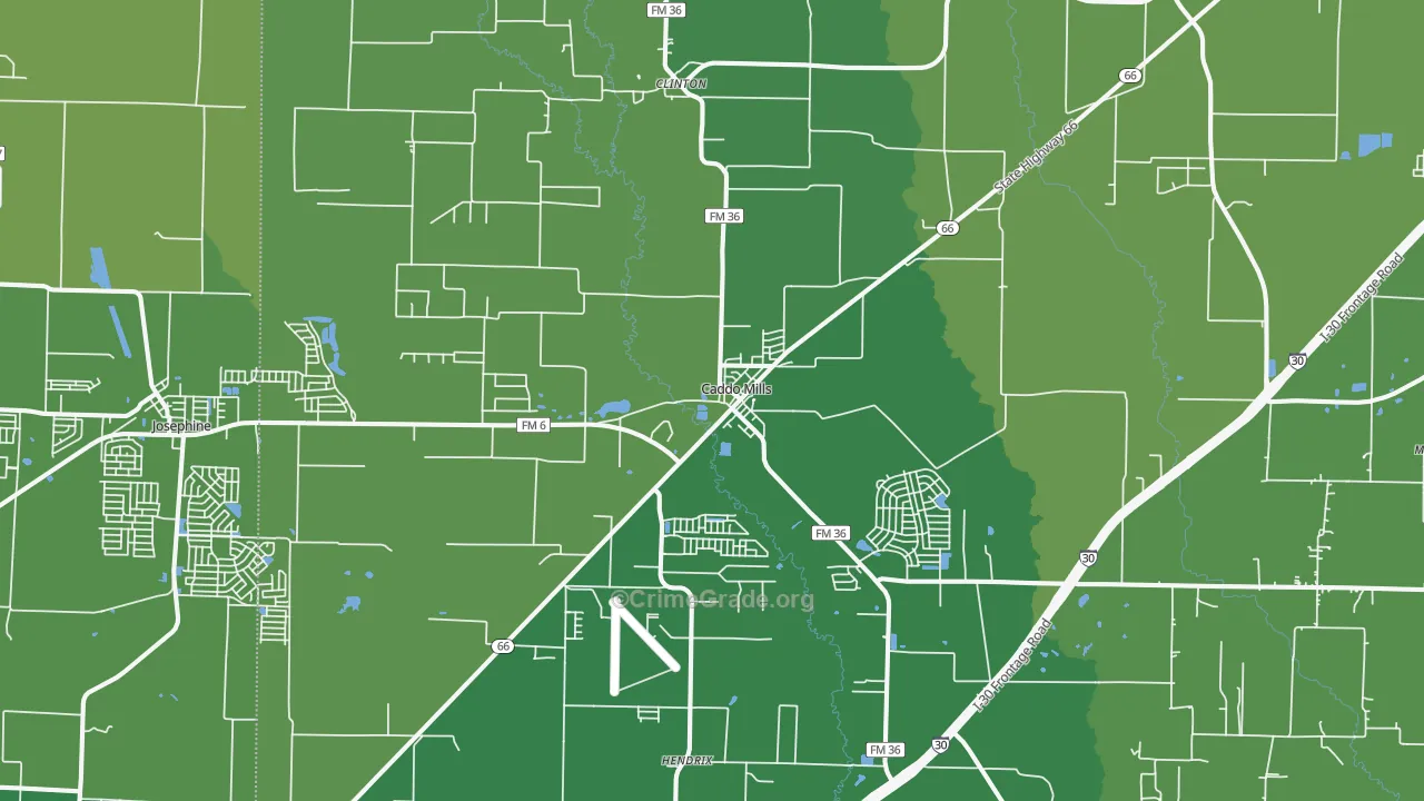 75135, TX Map of Vehicle Theft Rates