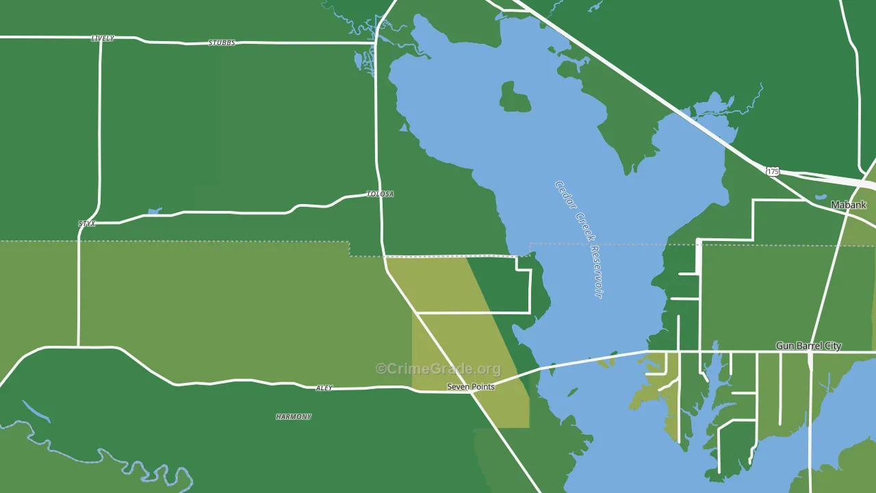 75143, TX Map of Vehicle Theft Rates