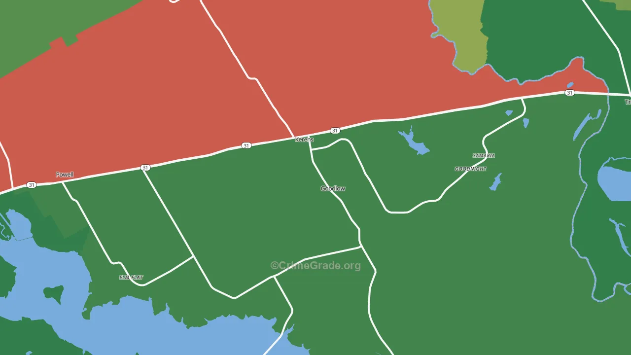 75144, TX Map of Vehicle Theft Rates