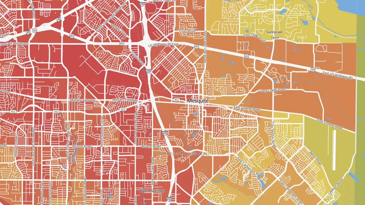 75149, TX Map of Vehicle Theft Rates