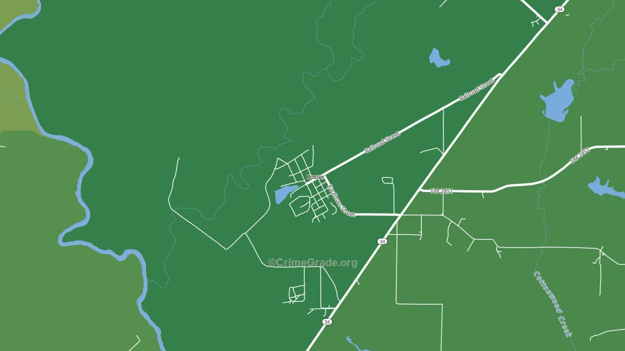 75157, TX Map of Vehicle Theft Rates