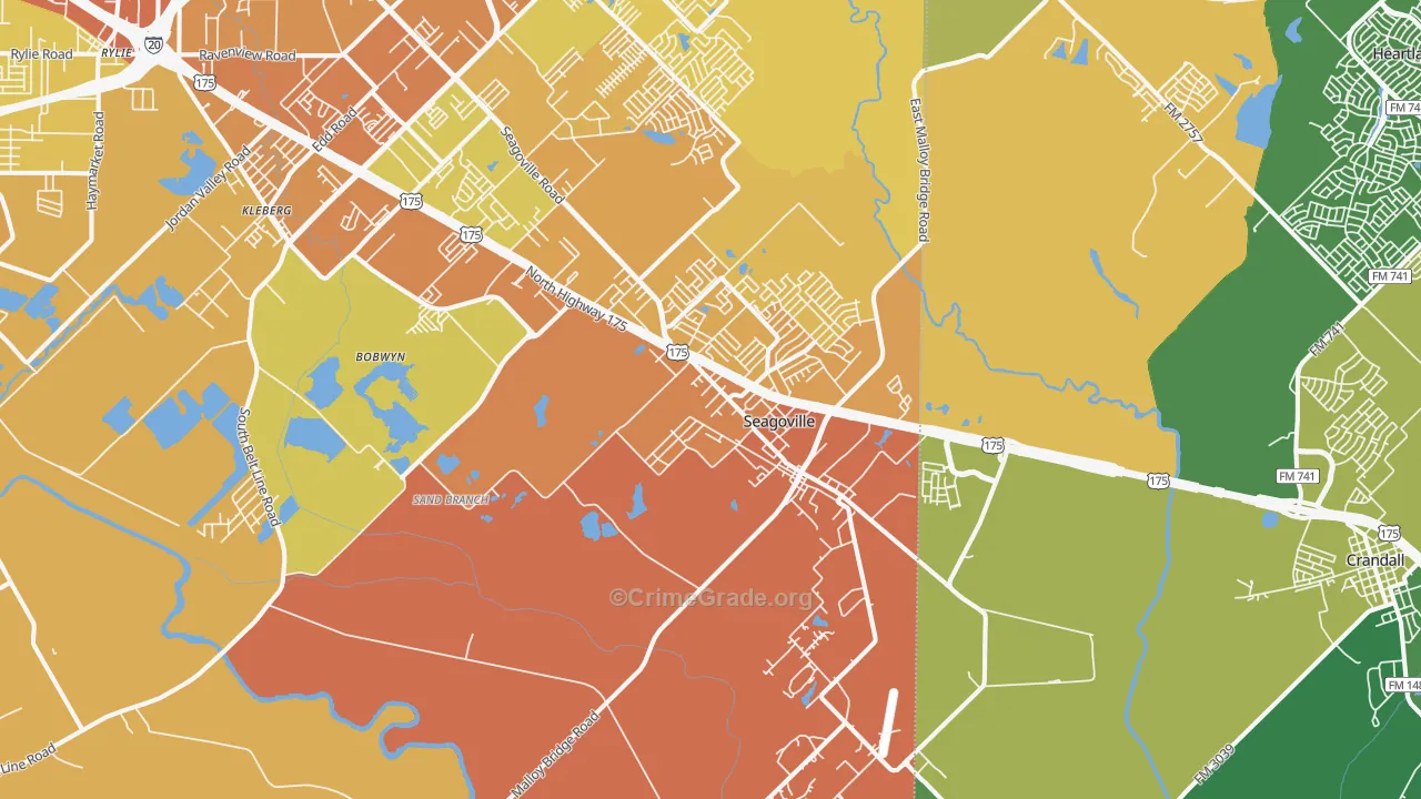 75159, TX Map of Vehicle Theft Rates