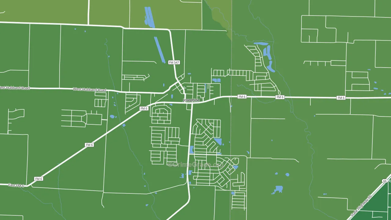 75164, TX Map of Vehicle Theft Rates