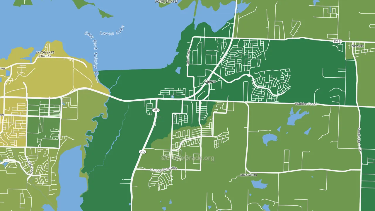 75166, TX Map of Vehicle Theft Rates